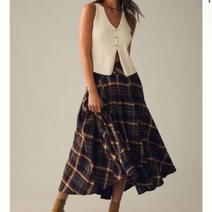 Pilcro Structured Godet Skirt